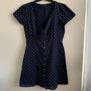 Polka Dot Button Dress | Abercrombie & Fitch